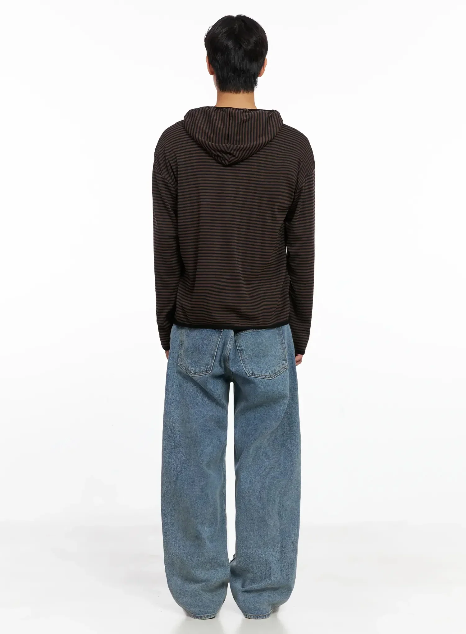 Men's Classic Blue Denim Jeans IO516 - Image 13