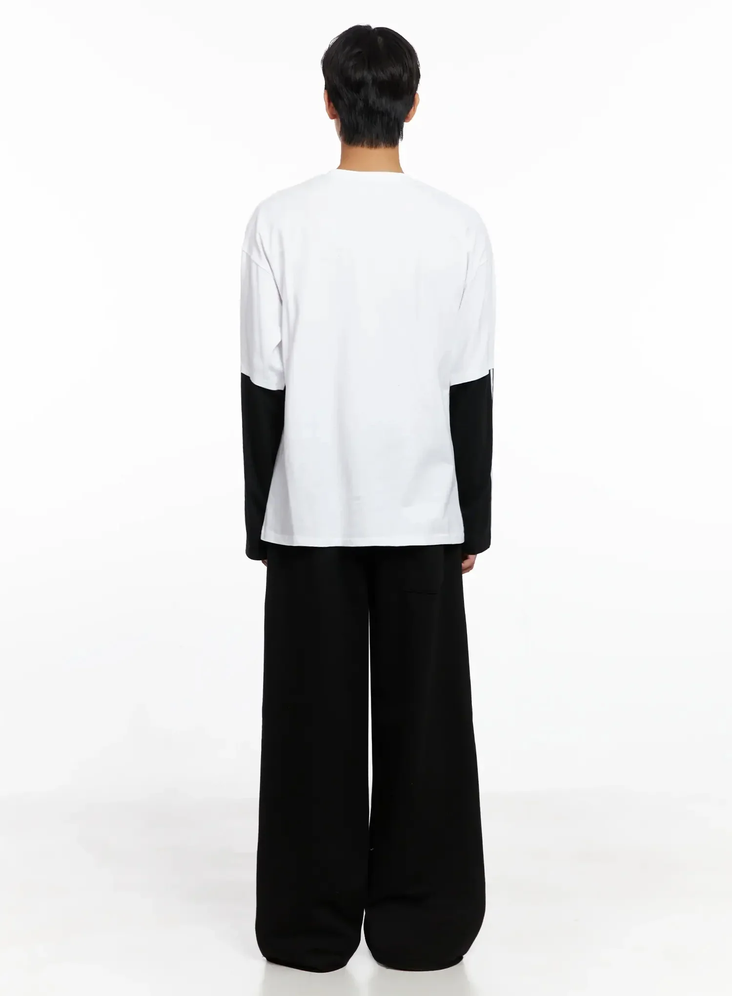 Men's Graphic Layered Long Sleeve Top IO516 - Image 9