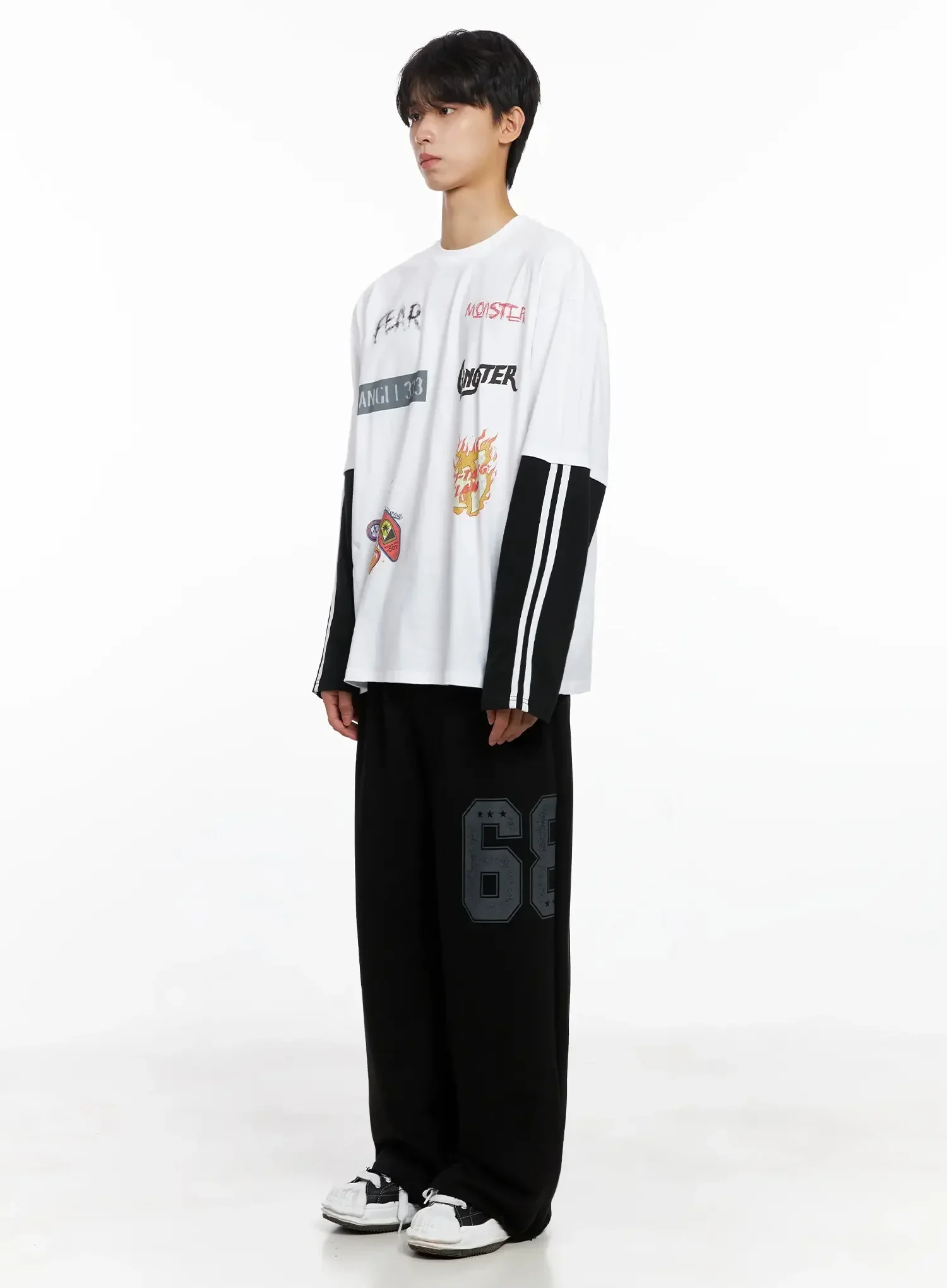 Men's Number Graphic Sweatpants IO516 - Image 10
