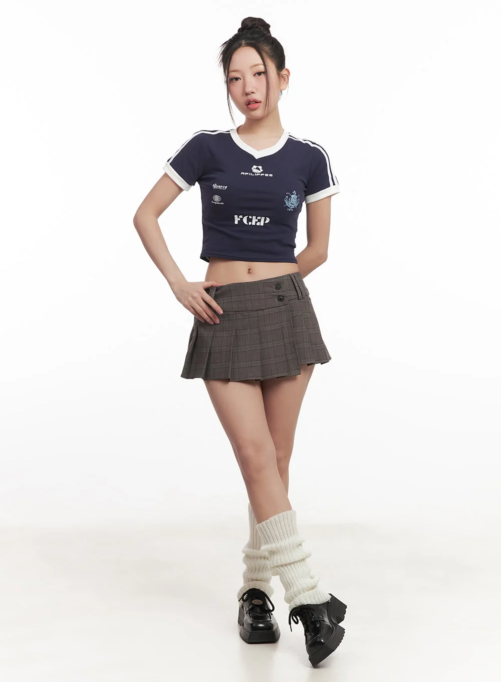 Plaid Pleated Mini Skirt CM528 - Image 5