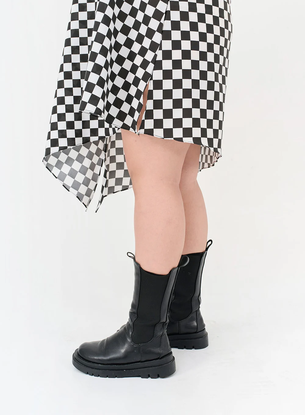 Plus Checked Sleeveless Dress IG09 - Image 10