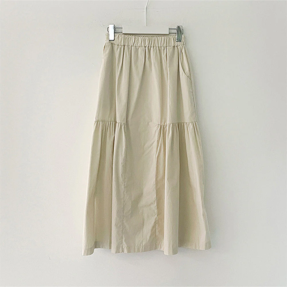 Shirring Long Band Skirt - Image 7