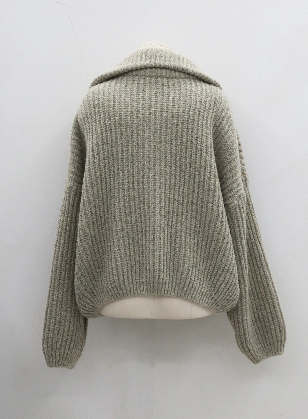 Twist Pattern Two Way Zipper Knit Cardigan CD20 - Image 10